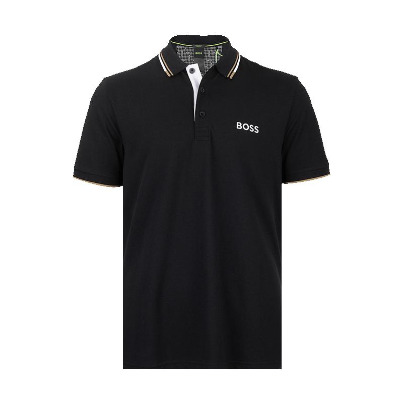 Hugo Boss雨果-博斯男logo刺绣短袖polo衫男士2025春夏新款XY推广