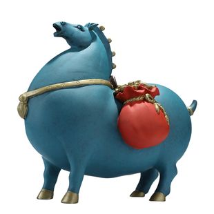 黄铜唐马摆件招财乔迁升职结婚新人开业送礼品男女生创意生日礼物