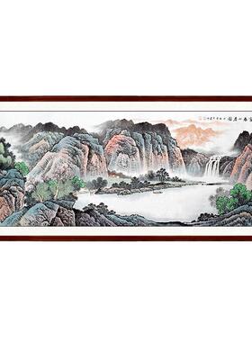 纯人工画客厅北墙山水画高性价比