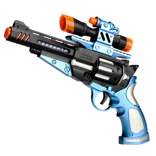 儿童电动玩具枪男孩电动喷火枪喷雾声光左轮手枪仿真冲锋枪3一6岁