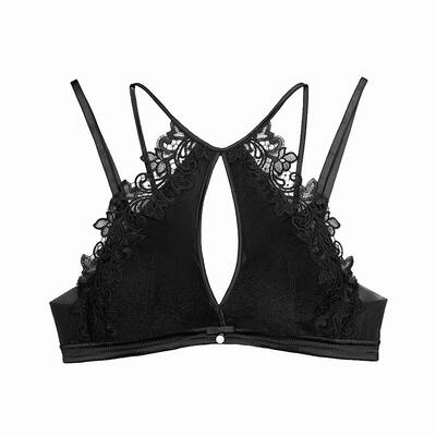 DonnaForte内衣性感镂空丝绒水溶刺绣挂脖无钢圈文胸薄新年|Rhea