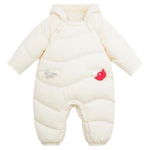 【新年限定】whitewheat儿童25冬季新款男童女宝三防羽绒连体衣厚