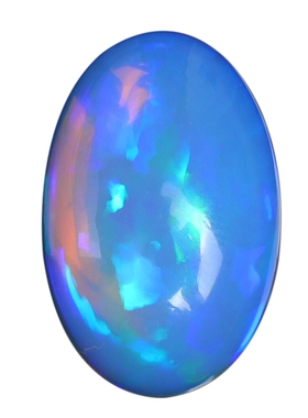 女欧泊火彩吊坠裸石镶嵌