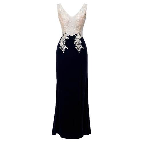 生日礼服高端轻奢高级感女2026新款宴会性感金丝绒晚礼服气质开叉