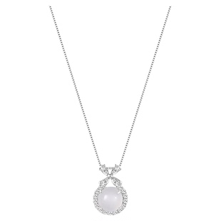 925纯银天然白玉髓在逃公主项链女高级感纯银锁骨链颈链生日礼物