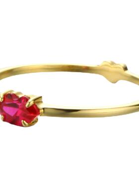 女银小众新款原创小众红唇戒指