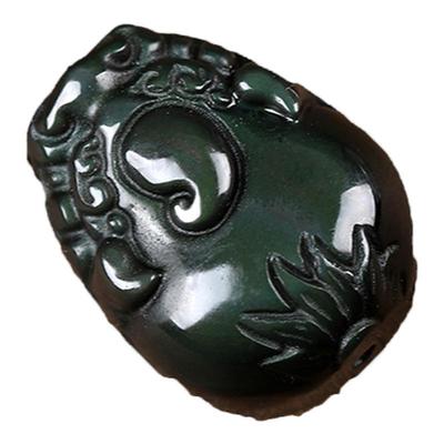 天然银金曜石黑曜石貔貅手串醒狮