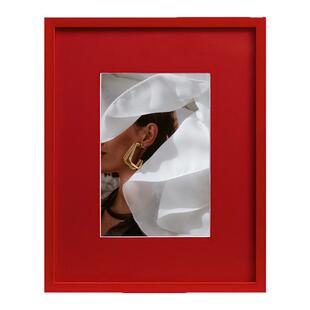 红色实木微喷打印婚纱照挂墙打印加框相框写真相框画框可定制高清