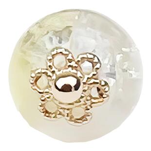 国潮新中式汉服旗袍钮扣圆形玻璃冰裂花托奶盖双色扣子衬衫毛衣扣