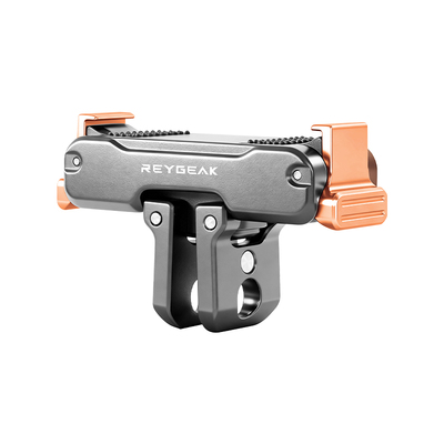REYGEAK适用大疆action6金属双向磁吸快拆底座djiAction6运动相机快拆转接件拓展支架两爪+1/4接口转接头配件