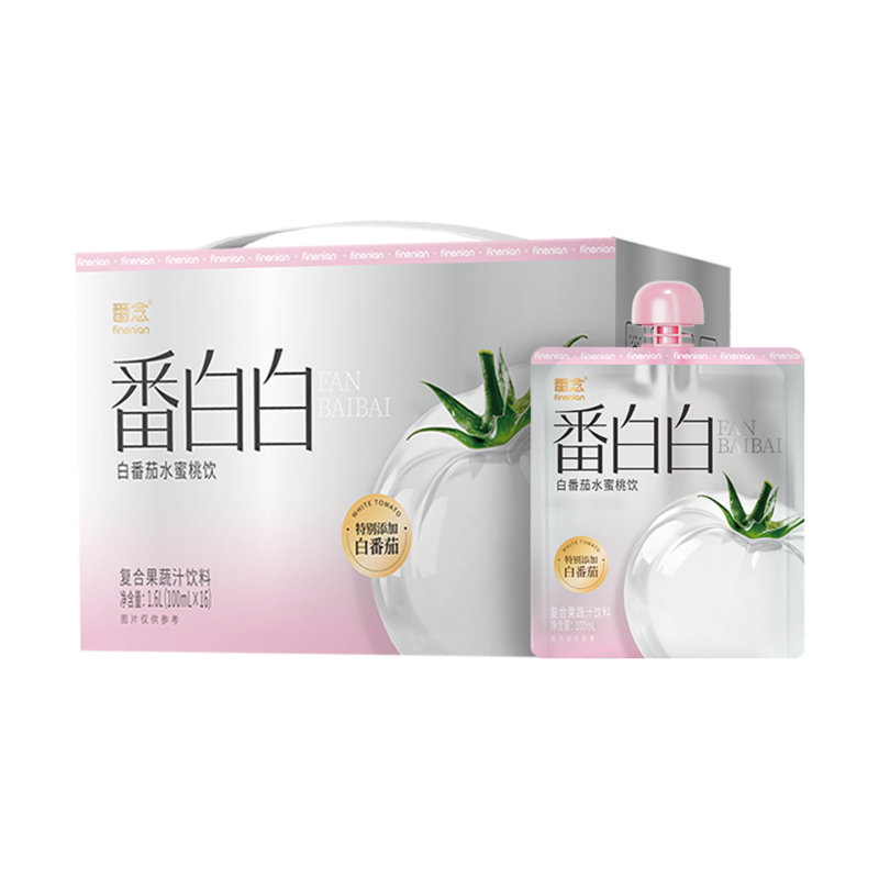【白里挑一】番念番白白白番茄水蜜桃果蔬汁复合果汁饮料