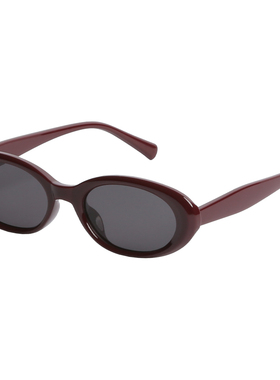 酒红色经典猫眼极简风墨镜