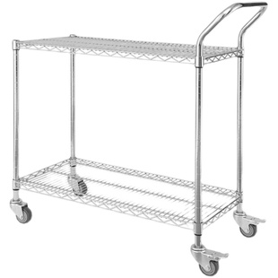 双层带轮移动小推车电商分拣车物流仓库选配拣货车物料车间周转车