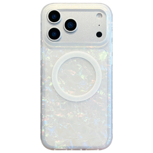 适用iPhone17promax新款手机壳炫彩梦幻贝壳纹苹果16promax内置磁吸ip15promax双层苹果14pro/13防摔男女新款