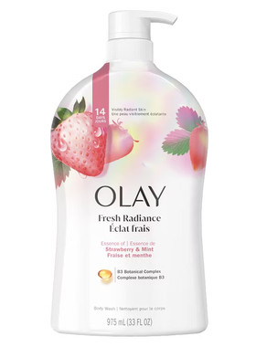 Olay玉兰油烟酰胺草莓薄荷沐浴露