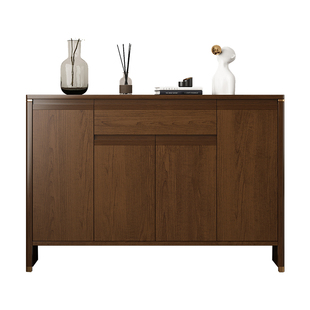 希木森新中式鞋柜门口入户柜实木框架一体靠墙隔断柜玄关柜储物柜