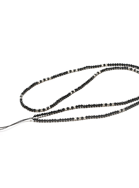 luckylotus黑尖晶石可做手链包邮