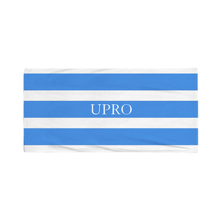UPRO柚璞时尚速干条纹蓝白条字母印花浴巾沙滩巾