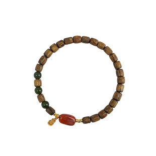 喜木火手串五行补火缺木手链天然奇楠沉香南红火焰纹玉石木火属性