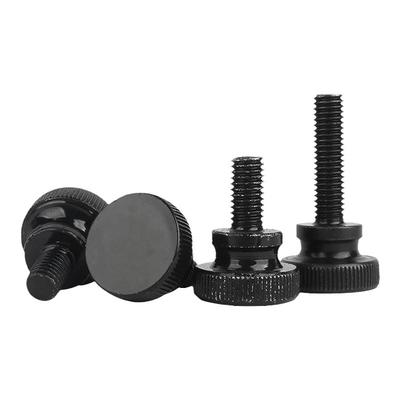 GB834手拧螺丝钉镀黑锌高头滚花