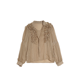 利达 NEW DADADA【流金泡泡袖】超好看衬衫女高级感轻奢减龄洋气