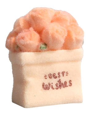 植绒花朵小盆栽解压治愈系小摆件