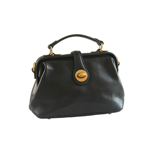 荣轻复古纯色医生包头层牛皮手工手提包小众斜挎包休闲女士单肩包