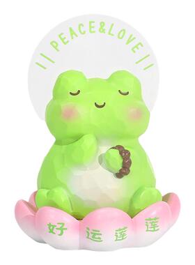 喜气莲莲静手办心解压神器小摆件办公桌面可爱治愈系装饰公仔礼物