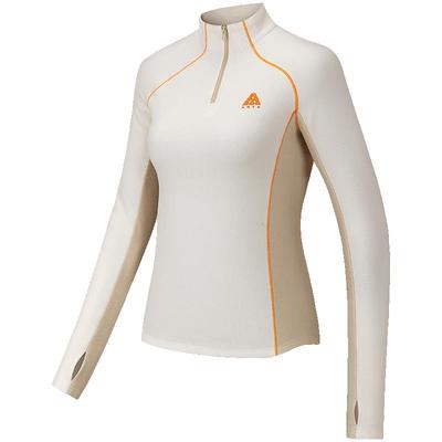 安踏女户外修身半拉链长T