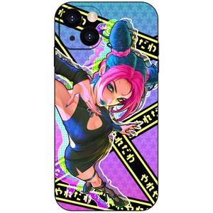 JOJO的奇妙冒险空条徐伦潮酷赛博磨砂硅胶手机壳同人周边适用于iPhone16苹果17小众动漫二次元防摔磁吸保护套