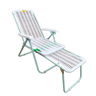 加厚躺椅折叠塑料沙滩椅懒人午休午睡休闲办公室家用阳台靠背简约
