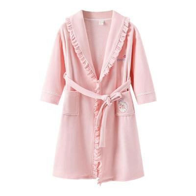 英氏加厚加绒儿童睡袍保暖浴袍