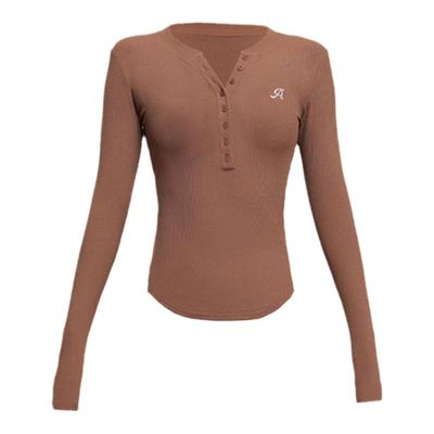 AlphaGym亨利领长袖修身上衣辣妹显瘦百搭打底衫套头修身长袖女