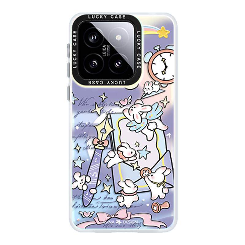 星梦小兔适用小米15手机壳磁吸支架小米14Pro保护套硅胶vivox100Pro全包新款13网红可爱超薄高级感15Ultra女
