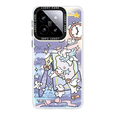 星梦小兔适用小米15手机壳磁吸支架小米14Pro保护套硅胶vivox100Pro全包新款13网红可爱超薄高级感15Ultra女