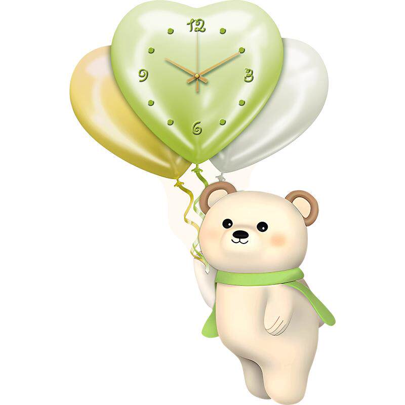 玄关可爱钟表led灯装饰画