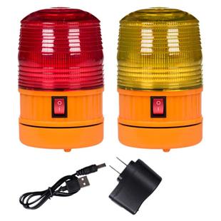 充电式交通警示灯LED爆闪灯道路施工夜间闪烁信号灯带磁铁路障灯