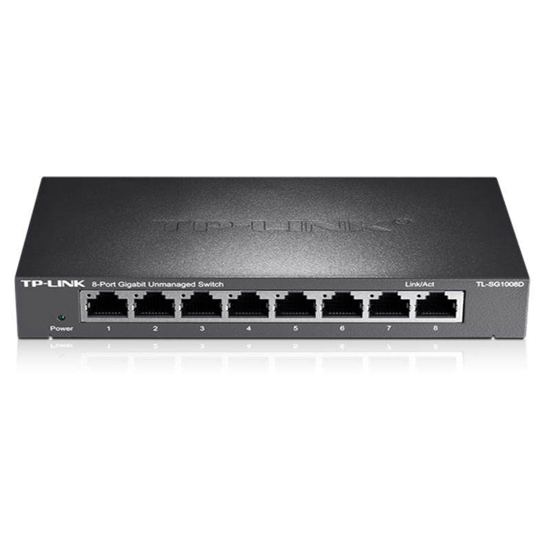 普联TP-Link TL-SG1008D 8口全千兆交换机模块钢壳1000M以太网桌面式非网管即插即用RJ45网络接口分