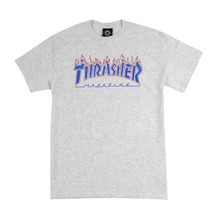 【羔羊House】Thrasher 美版 超限定 雪花灰冰蓝火焰短袖T恤