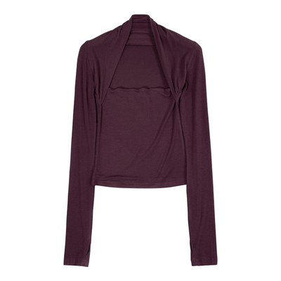 假两件袖套针织上衣辣妹修身