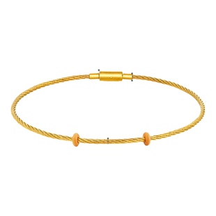 金至尊金色经典钢绳DIY配件【请看转运珠孔径选手绳!】