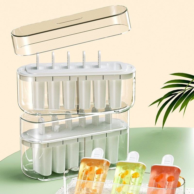 自制雪糕模具家用做冰淇淋冰块冰棍磨具冰激凌专用冻大号冰棒盒子