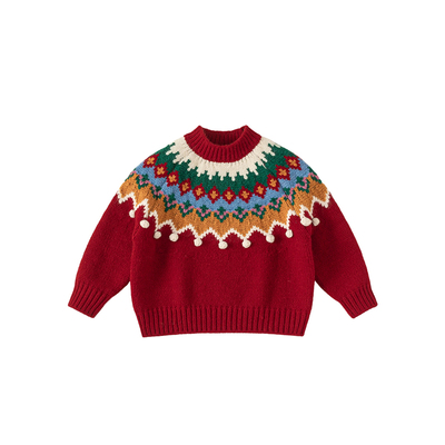 INSbobo儿童毛衣可爱小球毛衣