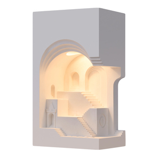 纪念碑谷石膏壁灯嵌入式转角墙角感应灯楼梯内嵌预埋氛围灯壁龛灯