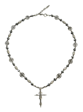 ironworks原创十字架锁骨链