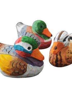 神工巧匠鸭子木雕实木手工雕刻