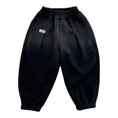 男童秋冬一体加绒渐变运动卫裤