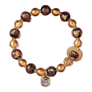 雍和门香灰琉璃手串招财手链男女本命年礼物朱砂事业健康法物流通