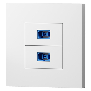 86型六类电脑万兆七类屏蔽直通千兆网络网口带SC光纤插座网线面板