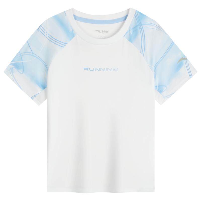 【搜3件75折】安踏儿童针织短袖衫 2026 夏男女小童吸汗速干